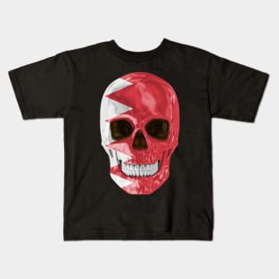 Bahrain Flag Skull - Gift for Bahraini With Roots From Bahrain Kids T-Shirt